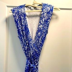 DVF sleeveless wrap dress